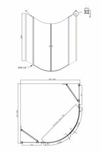 Душевое ограждение Ambassador Nord 13011102 (1000x1000x2000);1 место