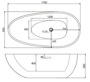 Акриловая ванна Gemy G9211B