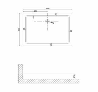 Душевой поддон Niagara Nova NG-100-80Q (100*80*13) прямоугольник, для 6681, 6881