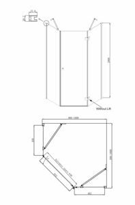 Душевое ограждение Ambassador Diamond 12011112R (1000x1000x2000);1 место