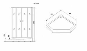 Душевая кабина Grossman GR271D (90*90*205) 4 места