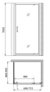 Душевой уголок Gemy Sunny Bay S28130-A90