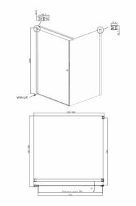 Душевое ограждение Ambassador Nord 13011103 (900x900x2000);1 место