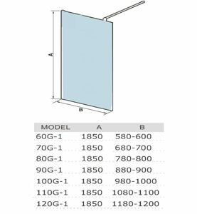 Душевое ограждение WeltWasser WW400  70G-1 Размер 7001850 мм