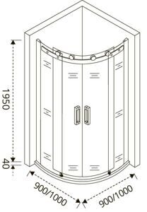 Душевое ограждение GOOD DOOR ALTAIR R-TD-90-C-CH