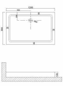 Душевой поддон Niagara NG-120-80Q (120*80*13) прямоугольный;для 6610;6810,6612,6812;6617,6817