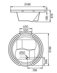 Акриловая ванна Gemy G9060 O