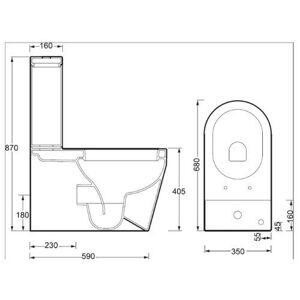 Унитаз с бачком напольный BelBagno Genius (с бачком без сиденья) с горизонтальным выпуском