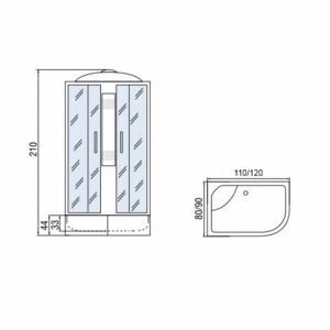 Душевая кабина Мономах 120/80/44 С МЗ L