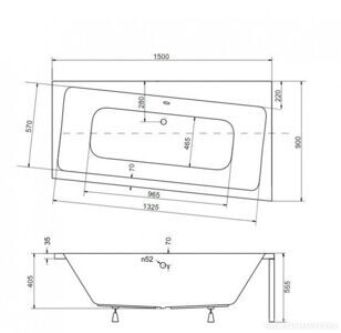 Ванна BESCO INFINITY 150x90 P