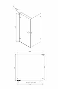 Душевое ограждение Ambassador Abner 10011101L (900x900x2000);1 место