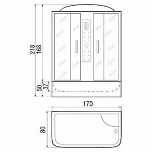 Душевая кабина River Dunay 170/80/50 МТ