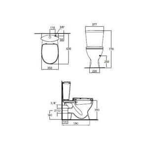 Унитаз с бачком напольный Ideal STANDARD Oceane Junior W903801 с горизонтальным выпуском