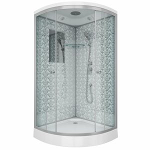 Душевая кабина Niagara NG-7701W (900x900х2100) низкий поддон (15см) стенки БЕЛЫЕ 3 места