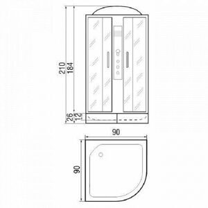 Душевая кабина River Dunay 90/24 ТН