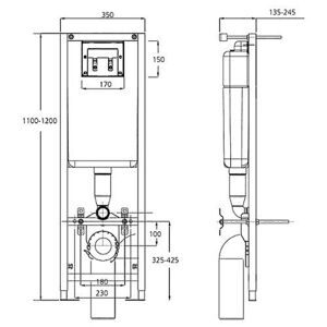 Унитаз с инсталляцией подвесной Ideal STANDARD Set W770101 с горизонтальным выпуском