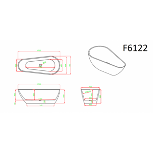 Ванна Frank F6122 White отдельностоящая