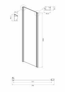 Боковая стенка Ambassador Intense 80IBB (800x2000);1 место