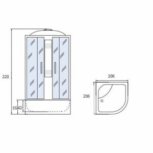 Душевая кабина Мономах 206/206/55 С МЗ