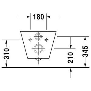 Чаша унитаза подвесная DURAVIT Starck 1 021009-WG с горизонтальным выпуском