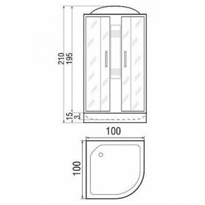 Душевая кабина River Nara Light 100/15