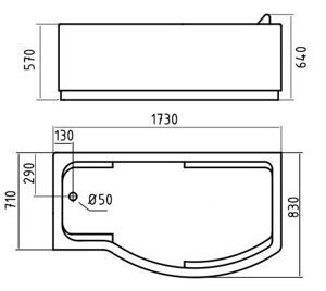 Акриловая ванна Gemy G9010 E L