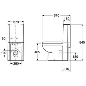 Унитаз с бачком напольный Gustavsberg Artic GB114310301737 (без сиденья) с горизонтальным выпуском