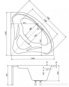 Ванна BESCO MIA 140x140