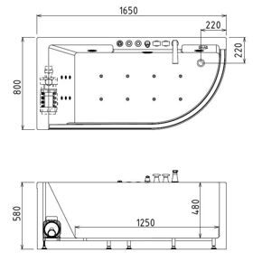 Акриловая ванна Gemy G9227 E L