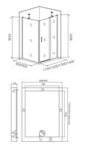 Душевое ограждение BAS Pandora WCD 130