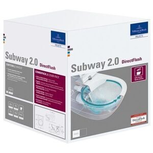 Чаша унитаза подвесная Villeroy & Boch Subway 2.0 5614R2R1 с горизонтальным выпуском