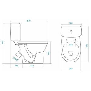 Унитаз с бачком напольный Santek Бореаль 1WH111538 с косым выпуском