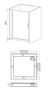 Душевое ограждение GOOD DOOR MOKKA WTW-110-C-WE