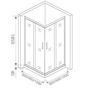 Душевое ограждение GOOD DOOR LATTE CR -80-G-WE