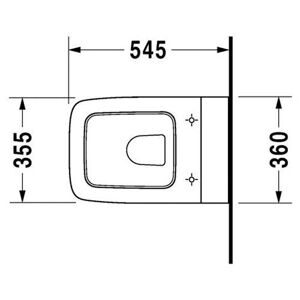 Чаша унитаза подвесная DURAVIT PuraVida 221909 (с сиденьем) с горизонтальным выпуском