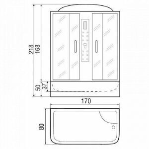 Душевая кабина River Wisla 170/80/50 TH