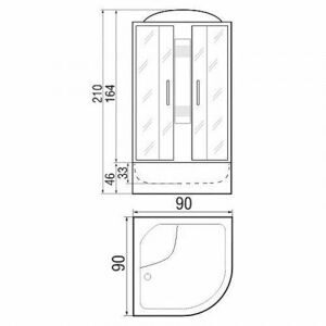 Душевая кабина River Dunay 90/44 ТН