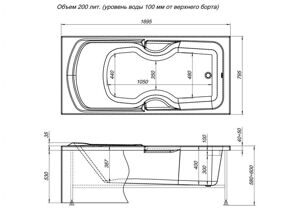 Акриловая ванна Aquanet Polo 170x80