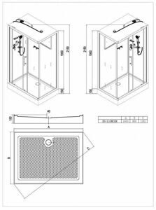 Душевая кабина Esbano ES-L108CKR L