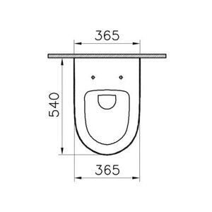 Чаша унитаза подвесная VitrA Sento 4448B003-0075 с горизонтальным выпуском