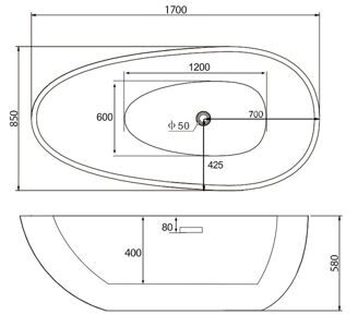 Акриловая ванна Gemy G9211B