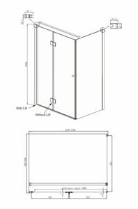 Душевое ограждение Ambassador Diamond 12011108L (1200x900x2000);1 место