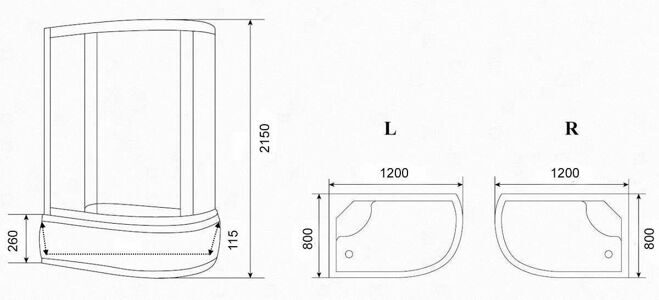 Душевая кабина Parly CM120L