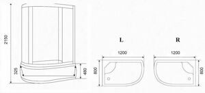 Душевая кабина Parly EC120 R