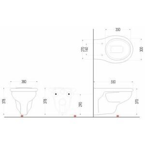 Чаша унитаза подвесная Devon & Devon Etoile IBWCSET с горизонтальным выпуском