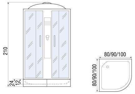 Душевая кабина River Desna 100/24 ТН