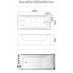 Гидромассажная ванна Frank F104 отдельностоящая