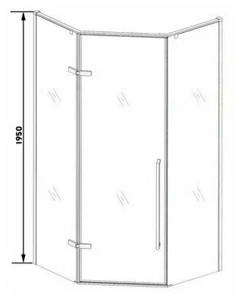 Душевое ограждение без поддона Cerutti SPA  C3AW    (90x90x195)