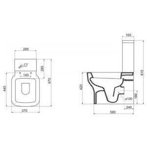 Унитаз с бачком напольный BelBagno Vaso (с бачком и сиденьем, микролифт) с горизонтальным выпуском