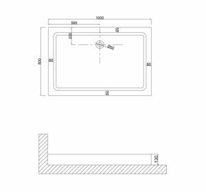 Душевой поддон Niagara Nova NG-100-80Q (100*80*13) прямоугольник, для 6681, 6881